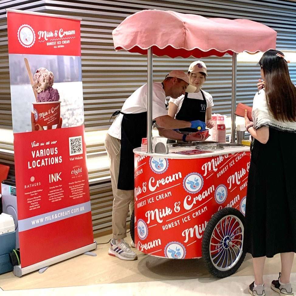 Milk & Cream - Honest Ice Cream Cart For Parties or Office - Woolly Pig Hong Kong