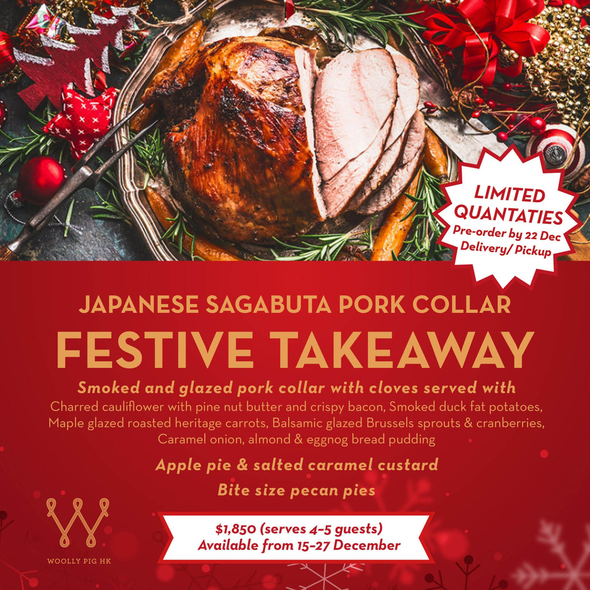 Christmas Festive Ham Set 2023 - Celebrate 15th-27th December - Woolly Pig Hong Kong
