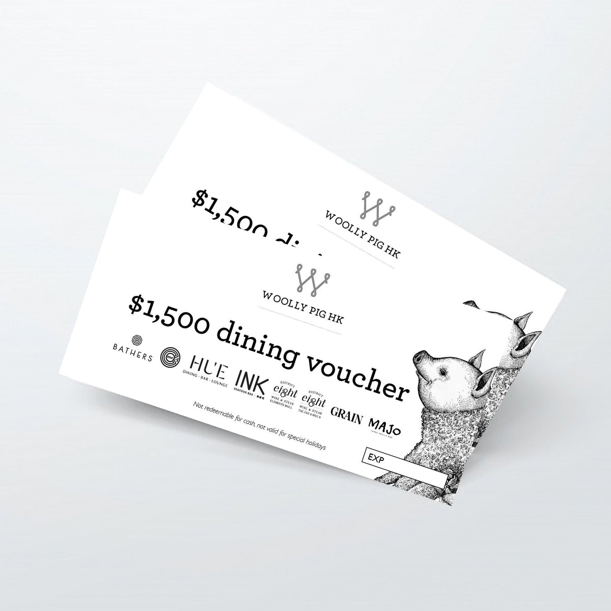 Dining Voucher $1500 - Woolly Pig Hong Kong